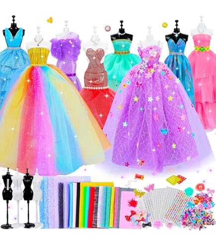 Regalo Niñas 6 Años Imaginación Kit De Diseño De Moda Para Niñas - Más De 1000 Piezas, Incluye Telas, Parches Y Herramientas De Costura Manualidades Niña 10 Años Regalo Niñas 6 Años Imaginación Kit De Diseño De Moda Para Niñas - Más De 1000 Piezas, Incluye Telas, Parches Y Herramientas De Costura Manualidades Niña 10 Años