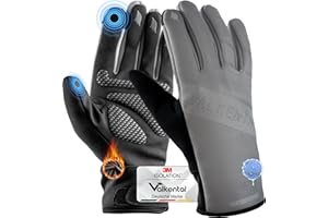 ‎VALKENTAL Valkental® wasserdichte Fahrradhandschuhe mit 3M Isolation | Gepolstert & Griffig | Winterhandschuhe & Übergangshandschuhe [Herren & Damen] mit Touchscreen Funktion - GloRider