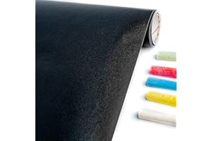 ‎WINTEX WINTEX Tafelfolie selbstklebend in schwarz – 43 x 300 cm – Kreidefolie alternativ zum klassischen Chalkboard – Kreidetafel folie wasserfest – Tafel Folie individuell zuschneidbar
