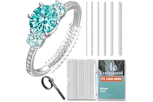 KUEROAMI Ring Verkleinerung - 12 Stück 6 Größen Ringverkleinerer Unsichtbar - Transparent Silikon Lose Ringgrößenversteller für Männer Frauen - Ring Kleiner Machen Size Adjuster (Silber A)