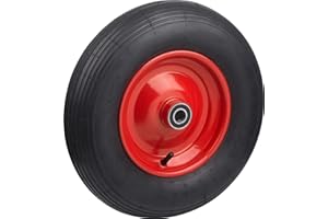 Metafranc Koło pneumatyczne Ø 400 mm, wąż butylowy - felga stalowa - typ 4.80/4.00-8 - 250 kg udźwig - łożysko kulkowe/kompletne koło z obręczą/koło do taczki/koło do taczki/koło zapasowe