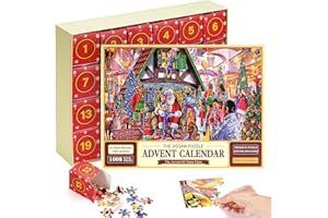 GEEGEAR Jigsaw Advent Calendar, Advent Calendar 2023 Jigsaw Puzzle Advent Calendars for Kids and Adults Christmas Advent Calendar 24 Days Christmas Countdown Calendar Christmas Gifts for Women Men Kids