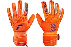 Reusch Dziecięce rękawice bramkarskie unisex Attrakt Freegel Silver Junior, pomarańczowe/niebieskie, 8