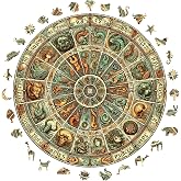 WePuzzleUp Ahşap Puzzle Yetişkin - Antik Zodyak &Ccedil;arkı - 252 Par&ccedil;a, 29 x 29 cm - Yapıştırıcı Folyo Dahil - Benzersiz Şekilli P