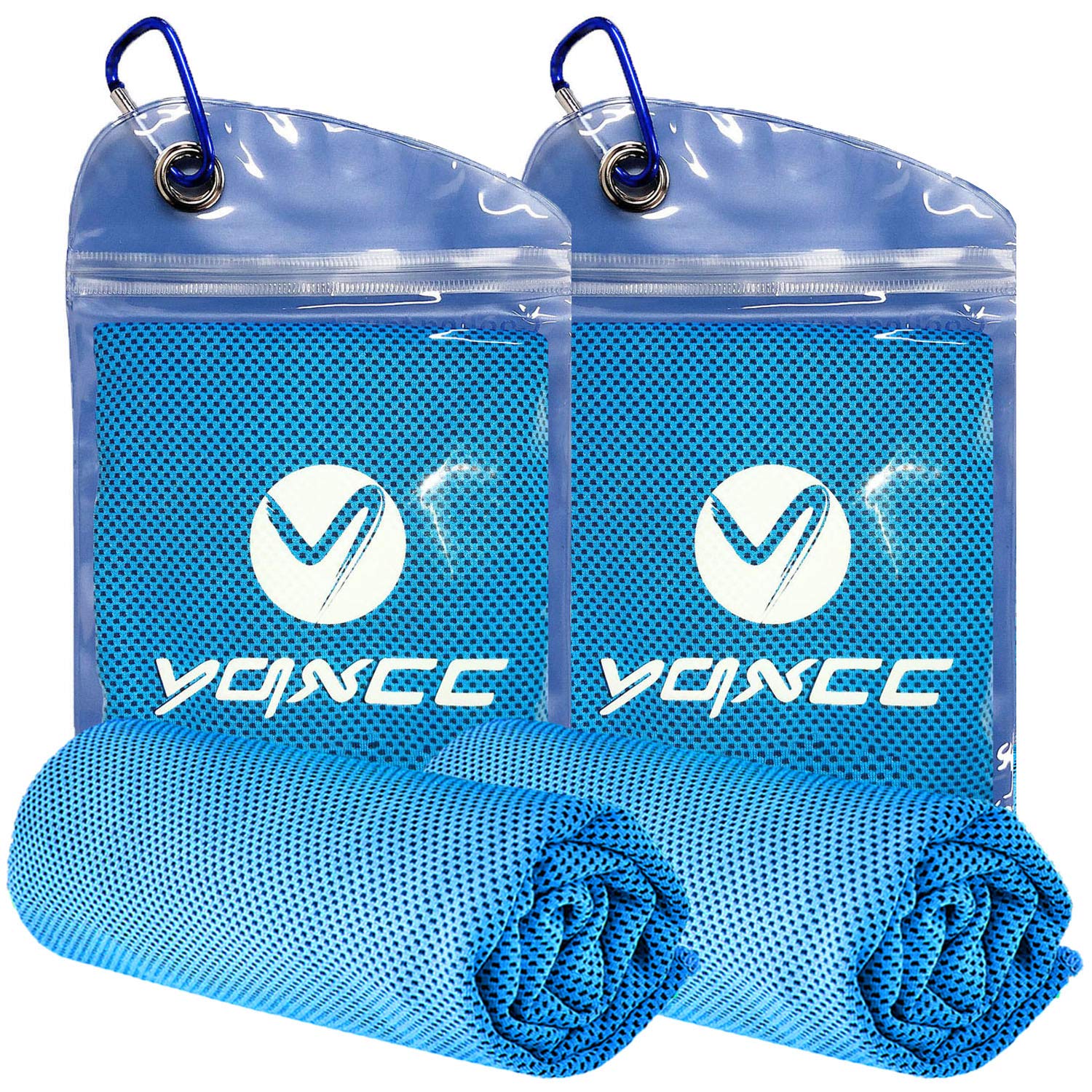 YQXCC 2 Stück Kühlendes Handtuch 120x30cm, Eiskühlung für Nacken & Gesicht | Weiches, Atmungsaktives Mikrofaser-Kühltuch, perfekt für Fitnessstudio, Yoga, Golf, Laufen, Camping und heißes Wetter
