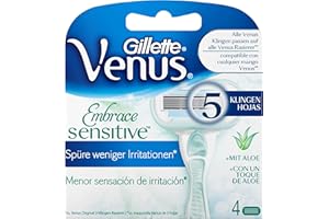 Gillette Venus Embrace Sensitive - Cuchillas de afeitar (4 unidades)