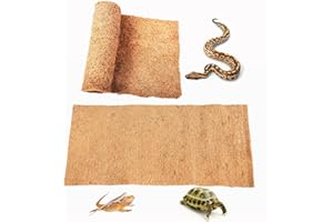 SISIPAI LIFE Reptile Carpet Coconut Fiber, 36" x 18" Reptile Terrarium Substrate Liner, Tortoise Bedding Carpet Mat Supplies for Pet Lizard, Chameleon, Bearded Dragon, Leopard Gecko, Iguana