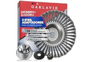 Garlavie Cepillo para Desbrozadora stihl compatible de 24,5 mm - Cepillo Alambre Eliminar Musgo y Maleza, accesorios desbrozadora stihl de alta calidad