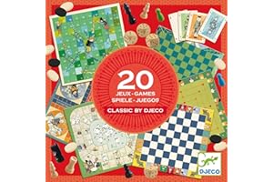 Djeco familiaux Traditionnels Classiques 20 Jeux, DJ05219, Multicolore