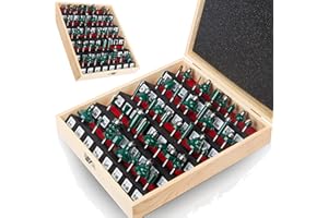 MAYLINEE-TECH MAYLINEE Juego de 43 fresas con punta de carburo, vástago de 6.35 mm para carpintería, fresadora herramientas eléctricas para perforar madera (1/4-PL)