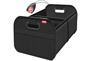 achilles Rangement Voiture Petit – Organisateur de Coffre Pliable & Compact – Accessoire Voiture Interieur Étanche – Idéal pour Auto, SUV, Berline & Camping-Car – Noir