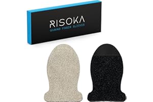 RISOKA Pro Gaming Finger Sleeves 2 Piezas - para el Juego móvil - PUBG Finger Sleeve - Finger Sleeve Gaming - PUBG Mobile Gaming Finger Sleeve - Finger Gloves - Mobile Thumb Trigger