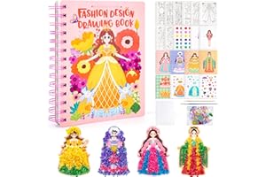 NIBOKEN Poke Art DIY Toys, DIY Princesa Dress-Up Libro de Pegatinas, 3 en 1 Kit Pintura Hada, Creative Puzzle Puncture Painting Manualidades Niños 3+ Años