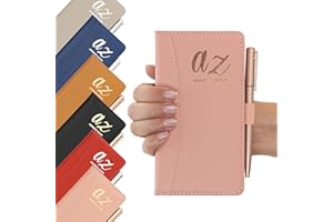 Evelay Address Book A-Z Pink Index Hard Back Cover Slim Address & Pen Telephone Alphabetical Tabs (Pink)