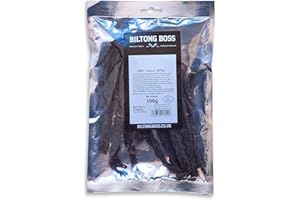Biltong Boss, Chilli Bites (Snap Sticks), Authentic Traditional Recipe, Ready To Eat Flavoured Meat High Protein Snack, Suitable For Paleo, Keto, Atkins Diets & Post-Workout, Low Sugar & Carbs 200g