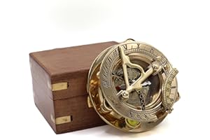 ‎SONKO SonKo® Kompass mit Gravur Kompass personalisiert – Antik Optik nautischer funktionsfähige Maritime Deko aus Messing. Konfirmation Geschenk Kommunion (Ohne Personalisierung)