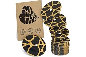 MySweetStitch | Plaster do sensora Freestyle Libre 1 & 2 z otworem wentylacyjnym | Wodoodporny i przyjazny dla skóry (25 sztuk) | okrągły | na zewnątrz: Ø 65mm, wewnątrz Ø 6mm | Savannah