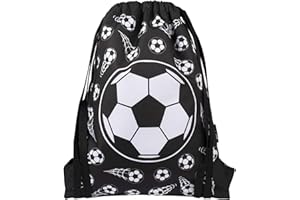 Fringoo - Black Unisex Kid's Minimalist Drawstring Backpack | School, Sport, Leisure | 3 Pockets, 1 Compartment