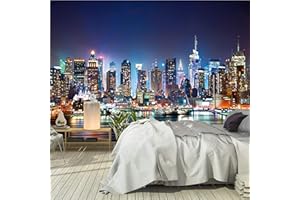 murimage Carta Parati New York 366 x 254 cm Include Colla Manhattan Skyline City città wallpaper fotomurali poster gigante ufficio