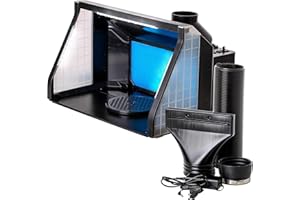 Master Airbrush-Sprühkabine, extra groß, mit 2 Fächern, beleuchtet, tragbar, Hobby, Nägel, T-Shirts und mehr. inkl. Abluftschlauch 1,8 m