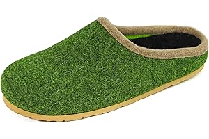 Pantoffelmann - Filzclogs mit Fußbett I leichte Filzpantoffel mit starker Laufsohle I gemütliche Hausschuhe für den Alltag I warme Pantoffeln I Hausschuhe Herren I Hausschuhe Damen