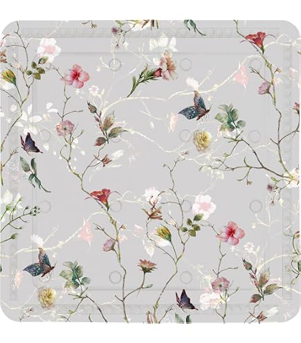 Tappetino Doccia Antiscivolo Kleine Wolke Garden 36x92 Cm - Multicolor, Con Ventose