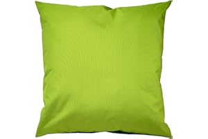 SOFTILLO Water Resistant Outdoor Scatter Pillow Cushion Pad Filled 18”x18” Decorative Seat Cushion Great for Garden Chair or Patio Furniture Bench Sofa Lime Green