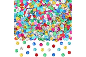 MARFOREVER Konfetti Rund, Bunt Glitzer Konfetti Faschingsdeko Tisch Metallisch Folie Party Streudeko Geburtstag für Hochzeit Karnevalsdeko Silvester Weihnachten