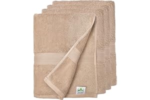 ‎LEEVITEX leevitex® Handtuch-Set, saugstark, 50 x 100 cm | Qualität 500 g/m² | 100% Baumwolle | Sand