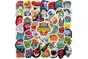 KOWASO 100 sztuk czaszka horror naklejki naklejki na butelkę wody laptop bagaż samochód rower wodoodporny winyl naklejki opakowanie