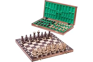 SQUARE GAME Square - Echecs en Bois AMBASADOR - 52 x 52 cm - Échiquier & Pièces d'échecs - Artisanat