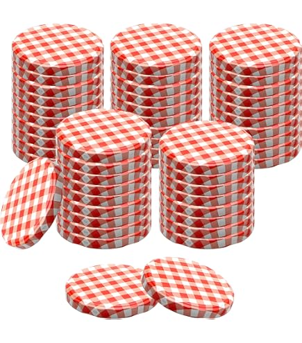 Lot De 40 Couvercles à Visser Pour Bocaux De Conserve (63 Mm) - En Fer Blanc, Joint D'étanchéité - Pour Confiture, Miel, Conservation