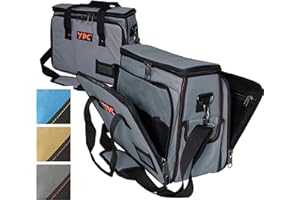 YPC Operator Werkzeugtasche XL – Praktische Umhängetasche, tragbare Aufbewahrungstasche, Wasserfest, Reißfest, Trageriemen oder verstellbarer Schultergurt, Grau-Schwarz, 40x32x20cm – 20 kg Tragkraft