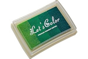 Mopec K43.05 Tampon encreur dégradé Vert pour Doigt, 7,5 x 5,2 cm, Mousse