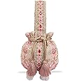 MASQ by Q-One Embellished Silk Potli Bag for Women and Girls - Exquisite Handmade Embroidery, Sequin, and Beads Work - Ideal for Parties, Weddings and festive season