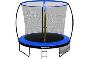 ‎KESSER KESSER® Trampolin Ø 244/305/366/427 cm | TÜV Rheinland GS Zertifiziert | Gartentrampolin Kindertrampolin bis 150 kg | Komplettset mit Sicherheitsnetz