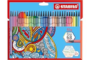 ‎STABILO STABILO - Premium-Filzstift - Pen 68-30er Pack - 30 verschiedene Farben