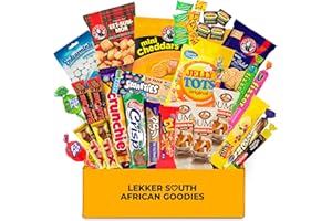 TREATS FROM HOME South African Snack Food Box African Candy Best South African Products With Ouma Rusks South African Chocolate Bars Care Package - Happy Tucker (36 Units)