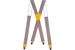 Pierrot Bretelle Uomo Larghe Premium - Regolabili Fino A 130cm - Elastico Rinforzato e Finiture in Pelle - Garantite A Vita - Clip molto forti - Bretelle Uomo Eleganti