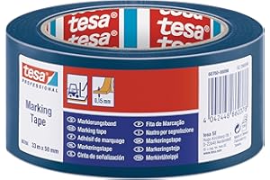 Tesa - Nastro autoadesivo per marcatura pavimenti, 50 x 33 m, blu