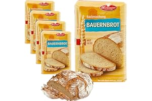 ‎MIGASE Bauernbrot Brotbackmischung von Frießinger Mühle, 5x500g, für den Backofen, Holzofen oder Brotbackautomaten.