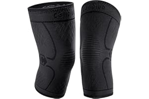 CAMBIVO Genouillère Sport x2, Genouillere Arthrose Genou Homme Femme, Genouillère Ligamentaire Attelle Genou pour Musculation, Squat, Football, Course, Jogging, Volleyball, Randonnée