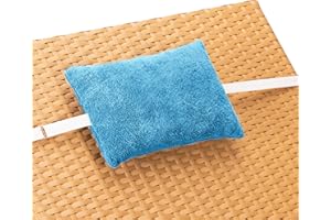 JEMIDI Cojín reposacabezas para tumbona - Almohada de 30 x 20 cm con banda elástica para silla de jardín - Funda con cierre de cremallera y relleno