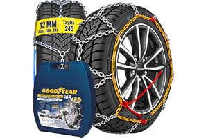 Goodyear Catene da Neve "G12", Catene Neve 12 mm per SUV, Furgoni, Camper e 4x4, Catene Auto Omologate TUV e GS Onorm, Taglia