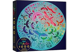 Elena Essex Puzzle - Bird Paradise | Puzzle 1000 Pieces | Puzzle Animaux | Puzzle Ronda Adulte | Classiques Rond Mandala Oiseau Puzzle | 50x70cm
