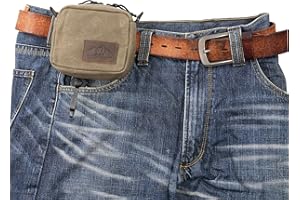 diodrio Gürteltasche für Herren und Damen, YKK-Reißverschlüsse, EDC-Tasche, Gürteltasche für Reisen, Wandern, Outdoor, wasserabweisend, strapazierfähiges, gewachstes Segeltuch, Olivgrün, klein