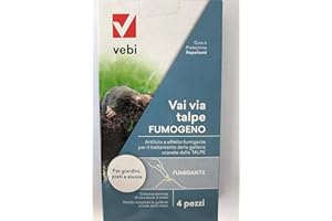 V VEBI Vai Via Fumogeno per Talpe 4 Pezzi Trattamento Gallerie in Prato Giardino