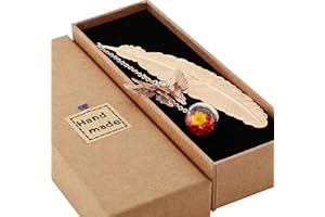 TOIRXARN Marque Page Plume Dorée et Papillon - Cadeau Fête des Mères、Idée Cadeau Femme、Anniversaire、Coffret Cadeau