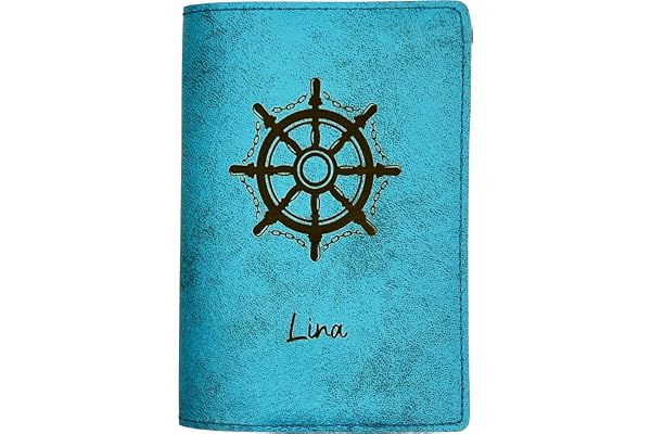 Porte Carte Grise Personnalisé, Pochette Made in France, Étui 100% Personnalisable, Protège Carte Grise Voopies, Protection Carte Grise Cuir. (Bleu Ciel)