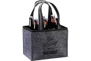 Cepewa - Portabottiglie in feltro, per 6 bottiglie da 0,33 l o 0,5 l